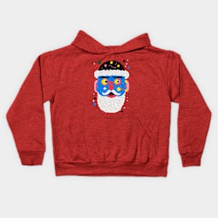 Santa's Portrait Spectacle in the Midnight Magic Kids Hoodie